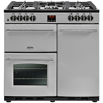 Belling Farmhouse 90DFT Dual Fuel Range Cooker Silver